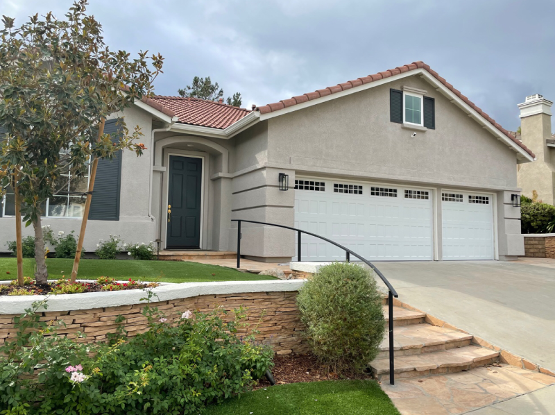 garage featuring two large doors